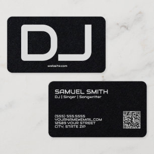 Carte De Visite Code QR personnalisé DJ Premium