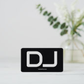 Carte De Visite Code QR personnalisé DJ Premium (Debout devant)