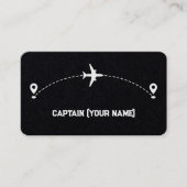 Carte De Visite Code QR personnalisé du commandant d'aéronef (Devant)