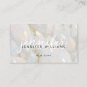 Carte De Visite Code QR personnalisé élégant en pierre optique uni (Devant)