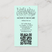 Carte De Visite Code QR personnalisé fleur sauvage élégant Art Chi (Dos)