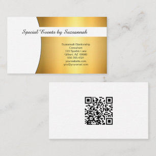 Carte De Visite Code QR personnalisé Gold Flare professionnel