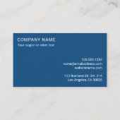 Carte De Visite Code QR personnalisé Logo d'affaires bleu moderne (Dos)