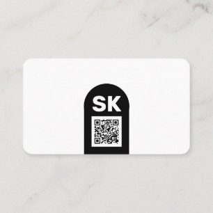 Carte De Visite Code QR personnalisé Minimaliste Élégant Choix de