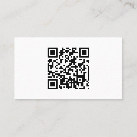 Carte De Visite Code QR personnalisé moderne (Dos)