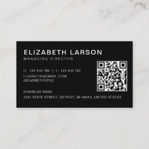 Carte De Visite Code QR personnalisé moderne et professionnel de l