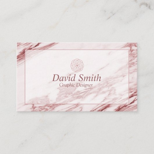 Carte De Visite Code QR personnalisé moderne Graphic Designer Rose (Devant)