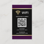 Carte De Visite Code QR personnalisé moderne pour mot de passe de  (Dos)
