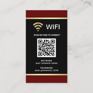 Carte De Visite Code QR personnalisé moderne pour mot de passe de