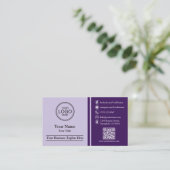 Carte De Visite Code QR personnalisé moderne professionnel classiq (Debout devant)