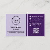 Carte De Visite Code QR personnalisé moderne professionnel classiq (Devant)