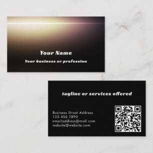 Carte De Visite Code QR personnalisé noir moderne professionnel