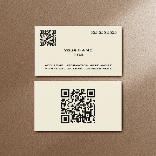Carte De Visite Code QR personnalisé Objet moderne