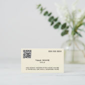 Carte De Visite Code QR personnalisé Objet moderne (Debout devant)