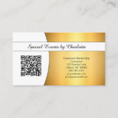 Carte De Visite Code QR personnalisé or Flaired Professionnel (Devant)