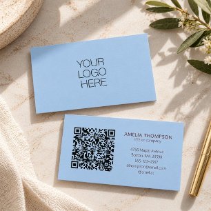 Carte De Visite Code QR personnalisé pour entreprise avec logo ble