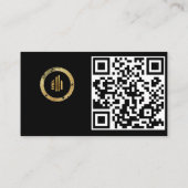 Carte De Visite Code QR personnalisé professionnel (Dos)