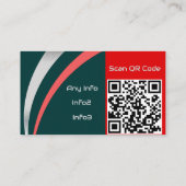 Carte De Visite Code QR personnalisé professionnel (Dos)