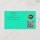 Carte De Visite Code QR personnalisé professionnel de location de  (Dos)