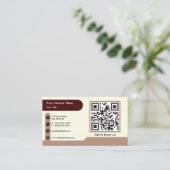 Carte De Visite Code QR personnalisé Professionnel Logo Entreprise (Debout devant)