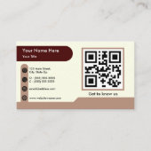 Carte De Visite Code QR personnalisé Professionnel Logo Entreprise (Devant)