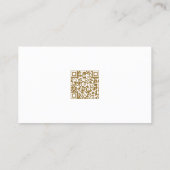 Carte De Visite Code QR personnalisé professionnel noir et beige a (Dos)
