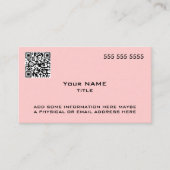 Carte De Visite Code QR personnalisé Rose moderne (Devant)