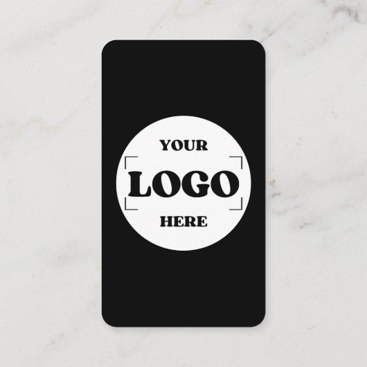 Carte De Visite Code Qr personnalisé simple Google Review Black (Dos)