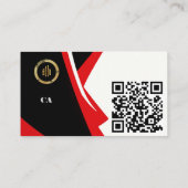 Carte De Visite Code QR personnalisé vibrant professionnel (Dos)