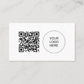 Carte De Visite Code QR personnalisé Votre logo ici Code barre mod (Dos)