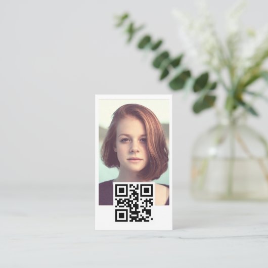 Carte De Visite Code qr photo (Debout devant)