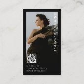 Carte De Visite Code QR photo 2 Minimal Professionnel Moderne (Dos)