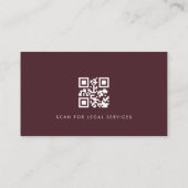 Carte De Visite Code QR photo avocat bordeaux (Dos)