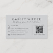 Carte De Visite Code QR Photo Coiffeur (Dos)