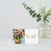 Carte De Visite Code QR Photo Coiffeur (Debout devant)