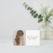 Carte De Visite Code QR Photo Coiffeur (Debout devant)