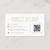 Carte De Visite Code QR Photo Coiffeur (Dos)