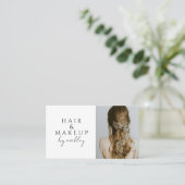 Carte De Visite Code QR Photo Coiffeur (Debout devant)