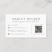 Carte De Visite Code QR Photo Coiffeur (Dos)