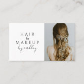 Carte De Visite Code QR Photo Coiffeur (Devant)