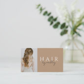 Carte De Visite Code QR Photo Coiffeur (Debout devant)