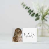 Carte De Visite Code QR Photo Coiffeur (Debout devant)
