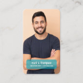 Carte De Visite Code QR Photo Connectez-vous avec moi Moderne Sarc (Devant)