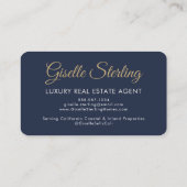 Carte De Visite Code QR photo d'agent immobilier de luxe (Dos)