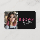 Carte De Visite Code QR photo d'artiste de sourcils professionnel (Devant)