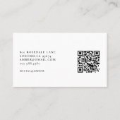 Carte De Visite Code QR photo de chef pâtissier de Baker Bakery (Dos)