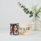 Carte De Visite Code QR photo de coiffeur à l'aquarelle (Debout devant)