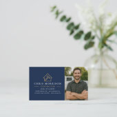 Carte De Visite Code QR photo de construction de bâtiment en bois (Debout devant)
