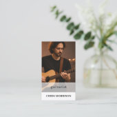 Carte De Visite Code QR photo de guitariste (Debout devant)