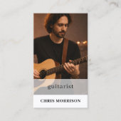 Carte De Visite Code QR photo de guitariste (Devant)